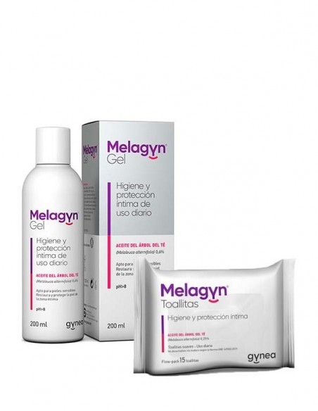 Melagyn Gel Higiene Íntima 200 ml + Toallitas Higiene Íntima 15 Uds