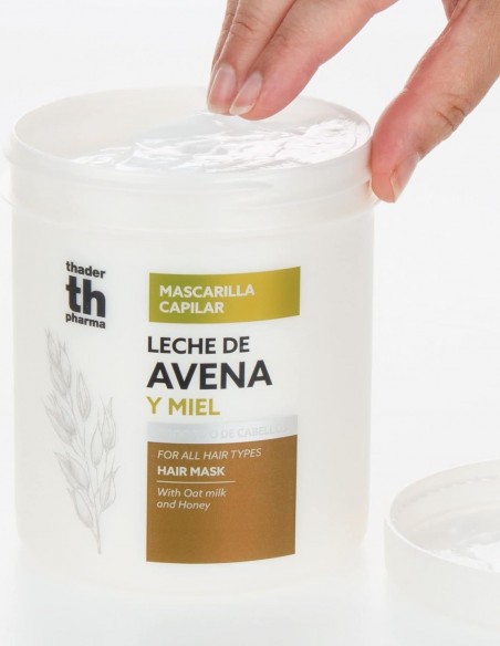 Thader Pharma Mascarilla Capilar Suavidad y Brillo con Leche de Avena y Miel Todo Tipo de Cabellos 700 ml