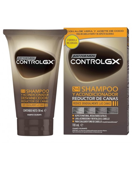 Just For Men Control GX 2 en 1 Champú y Acondicionador Reductor de Canas 147 ml