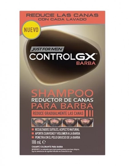 Just For Men Control GX Champú Reductor de Canas para Barba 118 ml