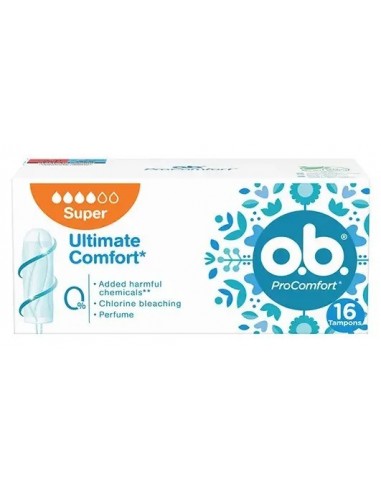 OB ProComfort Tampón Silktouch Súper 16 unidades