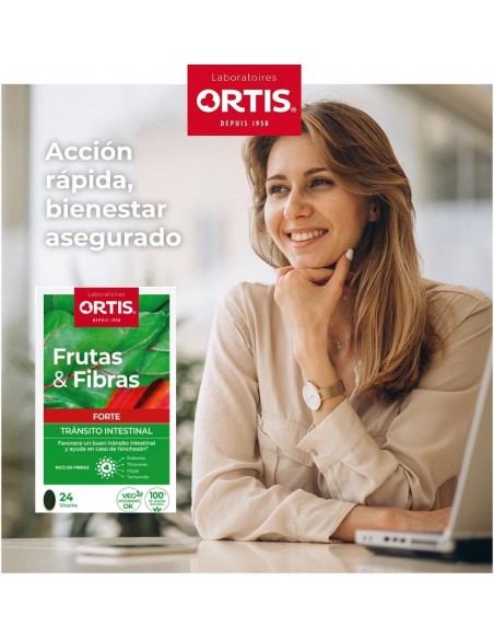 Ortis Frutas & Fibras Forte Tránsito Intestinal 24 comprimidos
