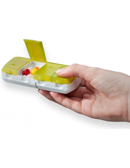 Pilbox Daily Pastillero Diario 4 Tomas con Compartimento Inferior