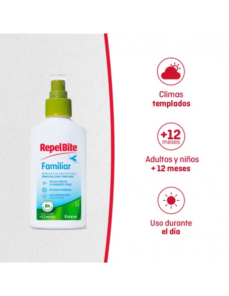 RepelBite Familiar Repelente Insectos Spray +12 meses - 100ml