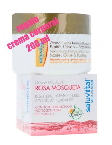 Saluvital Crema Facial Rosa Mosqueta SPF 15 -...