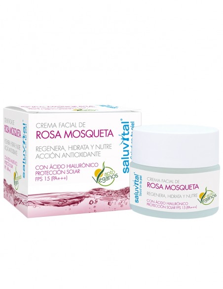 Saluvital Crema Facial Rosa Mosqueta SPF 15 - 50 ml + Obsequio Crema Corporal 200 ml
