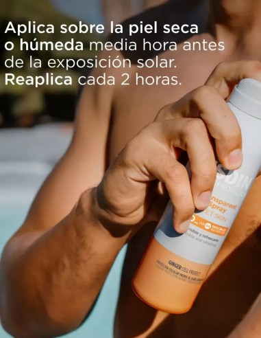 Isdin Fotoprotector Transparent Spray Wet Skin...