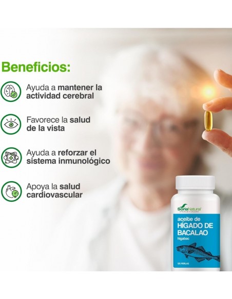 Soria Natural Aceite de Hígado de Bacalao 125 Perlas