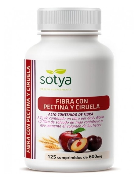 Sotya Fibra con Pectina y Ciruela 125 comprimidos de 600 mg