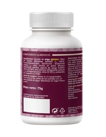 Sotya Fibra con Pectina y Ciruela 125 comprimidos de 600 mg