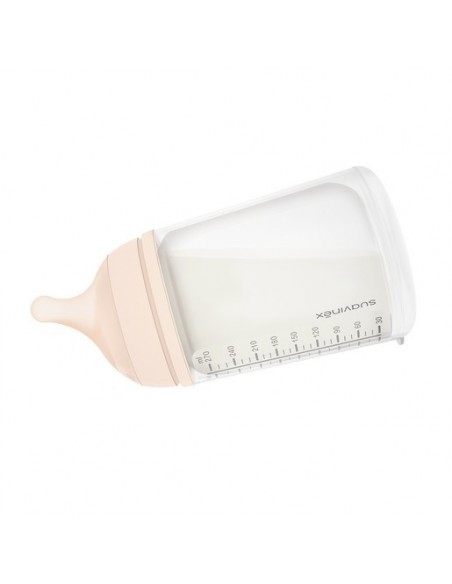 Suavinex Biberón Anticólico Zero.Zero Tetina de Silicona Flujo Medio Lactancia Mixta +3m  270 ml