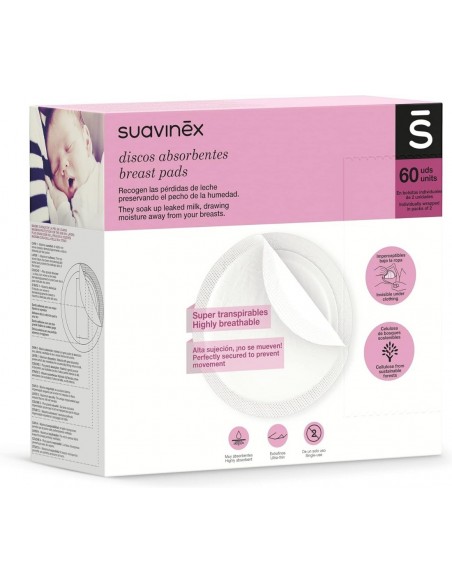 Suavinex Discos Absorbentes de Lactancia 60 unidades + 30 unidades Gratis