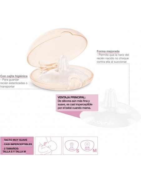 Suavinex Pezoneras Silicona Talla M - 2 unidades