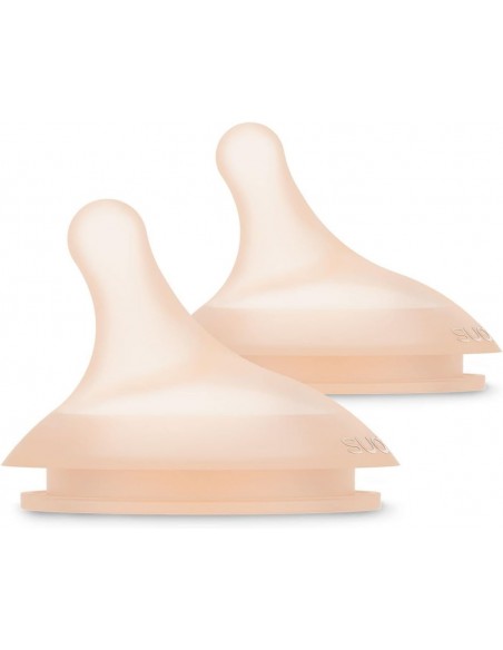Suavinex Tetina de Silicona para Biberón Zero.Zero Flujo Lento +0m - 2 unidades