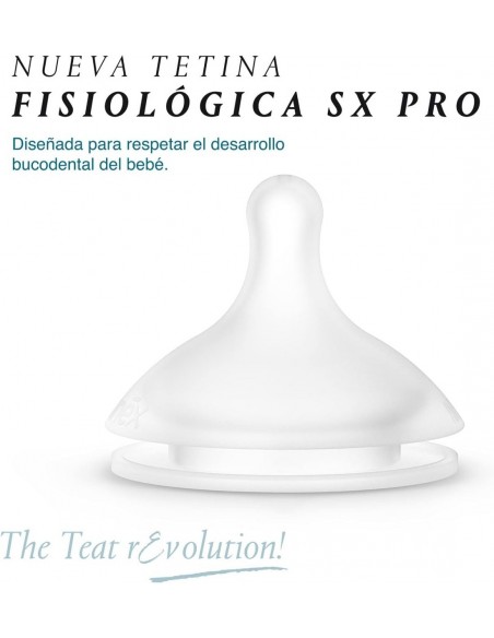 Suavinex Tetina Fisiológica SX Pro de Silicona Flujo Lento +0m - 2 unidades