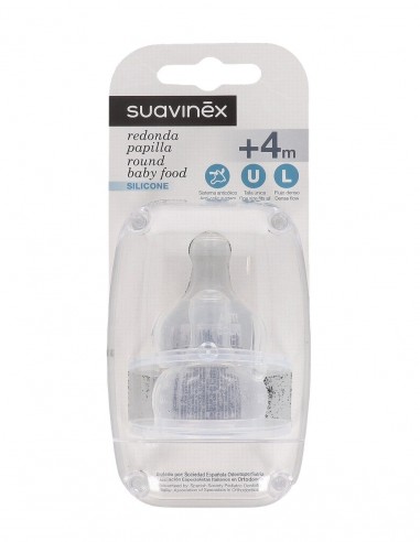 Suavinex Tetina Redonda Papilla de Silicona...