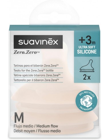 Suavinex Tetina Silicona Flujo Medio para...