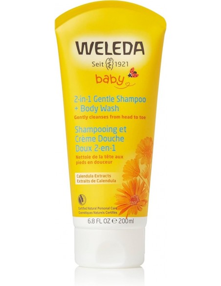 Weleda Baby 2 en 1 Champú y Gel de Ducha con Caléndula 200 ml