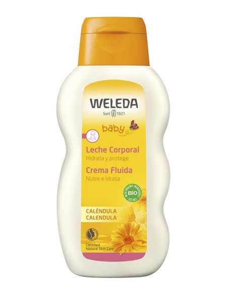 Weleda Baby Caléndula 2 en 1 Champú y Gel de Ducha 200 ml + Leche Corporal 200 ml + Regalo Crema Pañal 30 ml