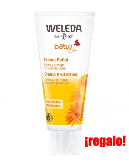 Weleda Baby Caléndula 2 en 1 Champú y Gel de Ducha 200 ml + Leche Corporal 200 ml + Regalo Crema Pañal 30 ml
