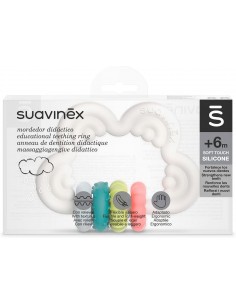 Suavinex Mordedor Didáctico Silicona Suave Nube Gris +6m 2