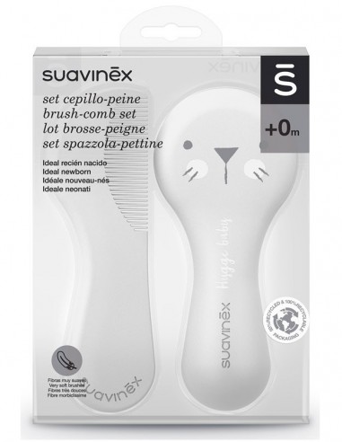 Suavinex Set Cepillo y Peine Gris +0m