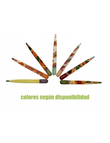 Vitry Pinza de Depilar Decorada con Punta Oblicua