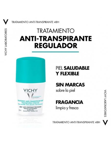 Vichy Desodorante Roll-on 48h Antitranspirante Piel Sensible 50 ml