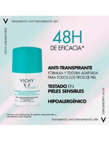 Vichy Desodorante Roll-on 48h Antitranspirante...