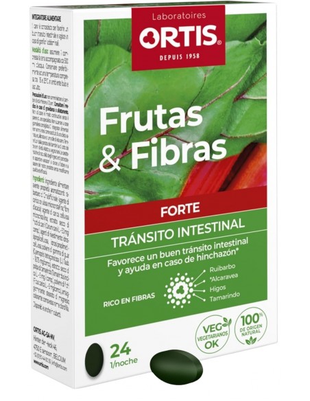 Ortis Frutas & Fibras Forte Tránsito Intestinal 24 comprimidos