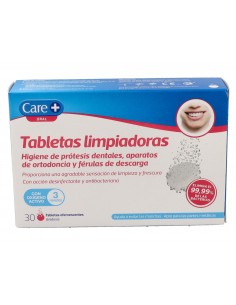 Care+ Tabletas Limpiadoras Prótesis Dentales 30 unidades