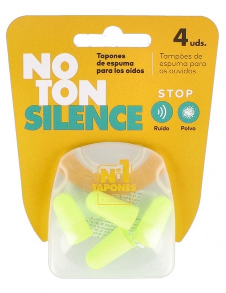Noton Silence Tapones Cónicos de Espuma para Oídos 4 unidades