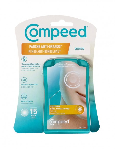 Compeed Parche Anti-Granos Discreto Triple Acción 1,5x1,5 cm - 15 unidades