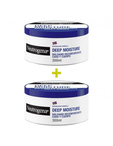 Neutrogena Deep Moisture Bálsamo Reconfortante Hidratación Profunda Cara y Cuerpo 2x300 ml