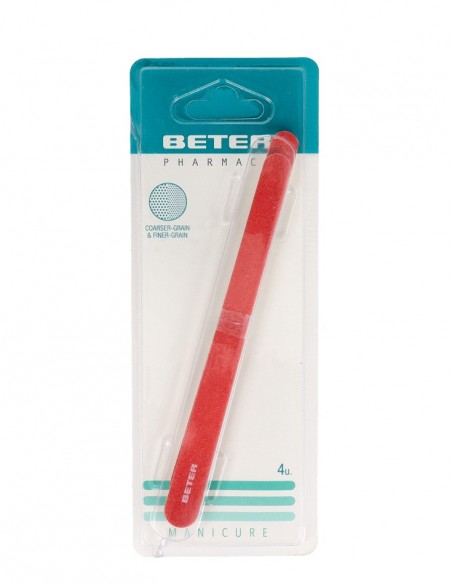 Beter Limas de Uñas de Corindón Doble Cara Grano Grueso y Fino 16 cm - 4 unidades