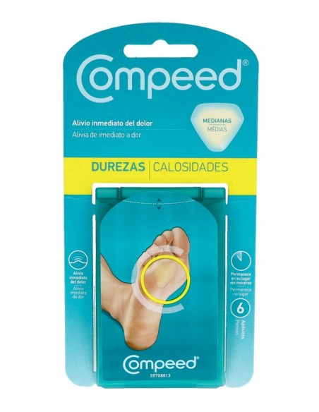 Compeed Apósito Durezas y Callosidades Mediano 4,4x4,5 cm - 6 unidades