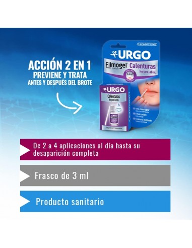 Urgo Calenturas y Herpes Labial +6 años - 3 ml