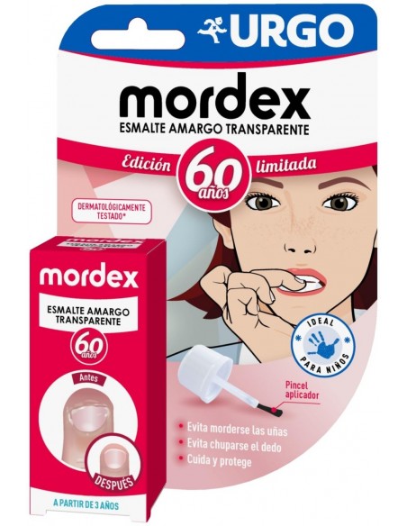Urgo Mordex Esmalte Amargo Transparente con Pincel +3 años - 9 ml