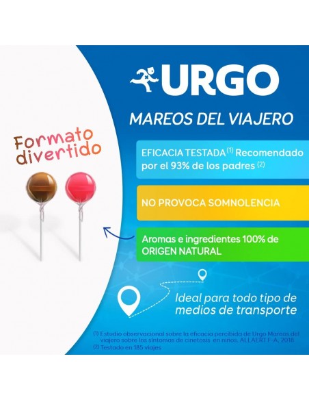 Urgo Mareos del Viajero +3 años - 10 piruletas