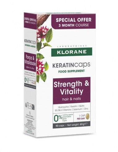 Klorane KeratinCaps Anticaída Cabello y Uñas 90...