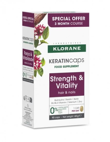 Klorane KeratinCaps Anticaída Cabello y Uñas 90 Cápsulas