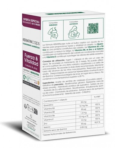 Klorane KeratinCaps Anticaída Cabello y Uñas 90...