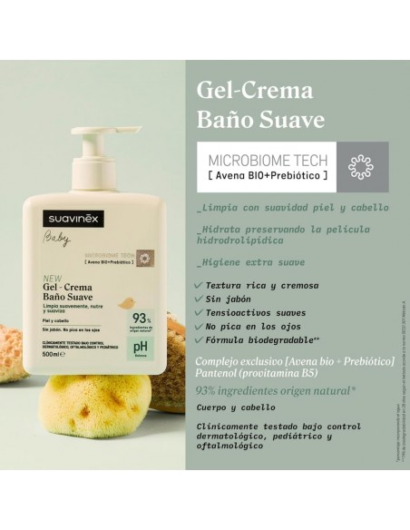 Suavinex Baby Gel-Crema Baño Suave 750 ml