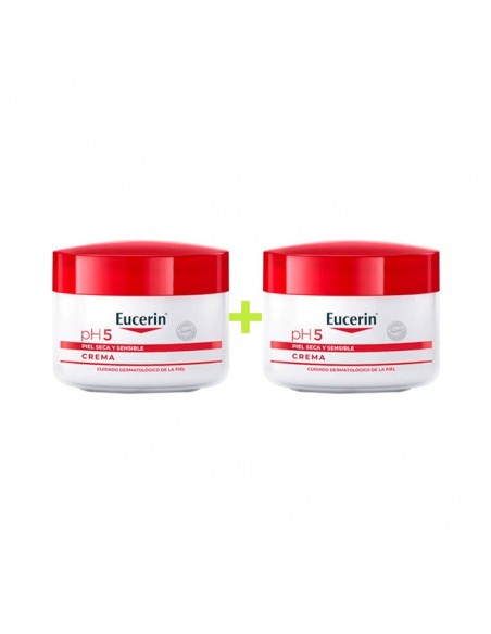 Eucerin pH5 Facial Crema Hidratante Piel Seca y Sensible 2x75 ml
