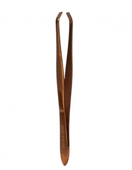 Beter Pinza de Depilar Cobreada con Punta de Cangrejo 8,3 cm