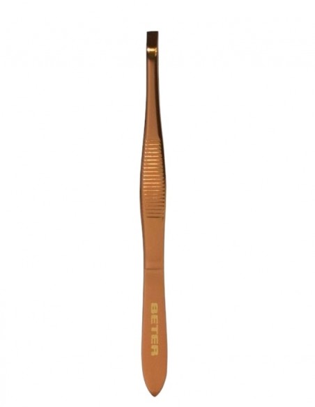 Beter Pinza de Depilar Cobreada con Punta de Cangrejo 8,3 cm