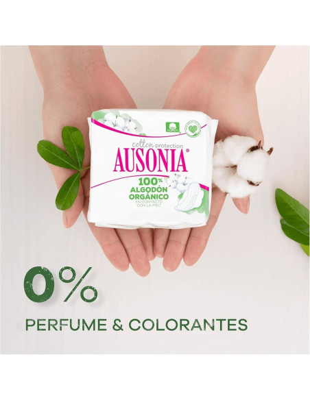 Ausonia Compresa Noche con Alas 100% Algodón Orgánico 9 unidades