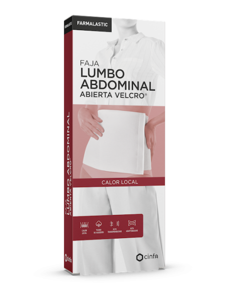Farmalastic Faja Lumbo-Abdominal Abierta Velcro Color Beige Talla Grande