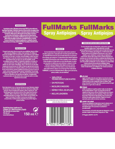 FullMarks Spray Antipiojos 150 ml