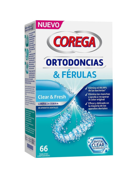 Corega Ortodoncias y Férulas Limpieza Diaria Tabletas Limpiadoras 66 unidades